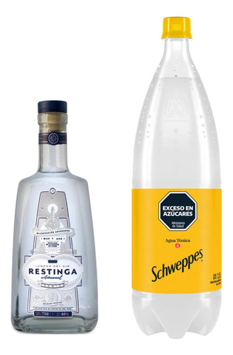 Combo Gin Restinga London Dry 700ml + Tonica Schweppes 1,5 L