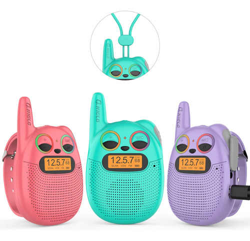 Qniglo Walkie Talkies Para Ninos, Paquete De 3, Juguetes Par