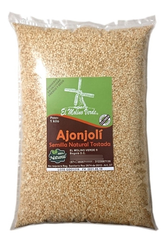 Ajonjoli Tostado En Semilla 1 Kilo