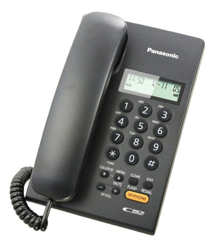 Teléfono Panasonic Con Captor Y Manos Libres Kx-tsc62sx Color Negro