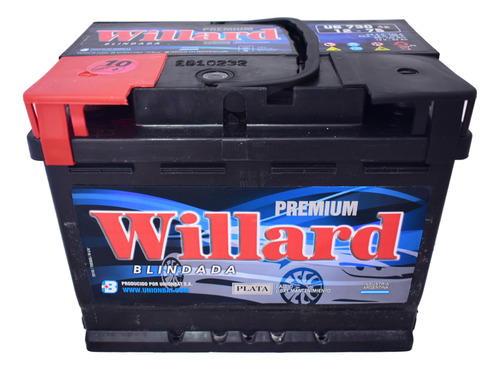 Bateria Willard Ca Ag + Dereche Medida 240/174/190 12 X 75 A