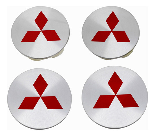 Set X4 Tapa Centro Llantas Autos 56mm Universal Mitsubishi