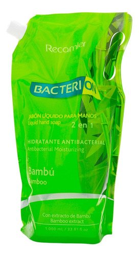 Jabón Liquido Bacterion Bambú 1000 Ml