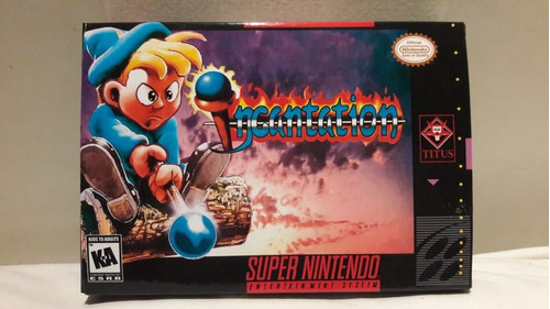 Super Nintendo Jogo - Incantation Original Relabel