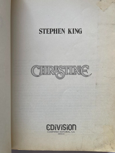 Stephen King Christine Primera Edición 1984 (Usado)