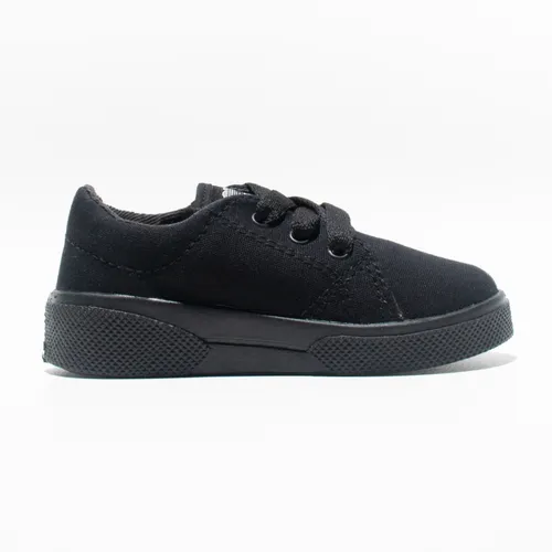 Zapatilla Escolar Toy Negra Cordones 21 Al 27 Art 1144ln