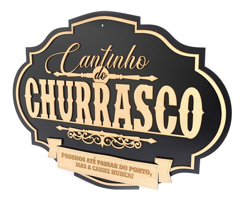 Imagem 4 de 4 de Cantinho Do Nome Personalizado Churrasco Guerreiro Placa Mdf