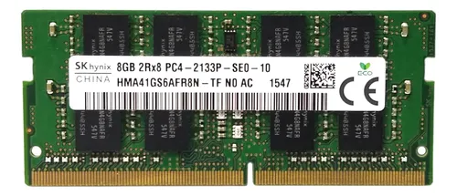 Memoria Sodimm Ddr4 8gb Sk Hynix 2133p Modelo 2rx8 Notebook