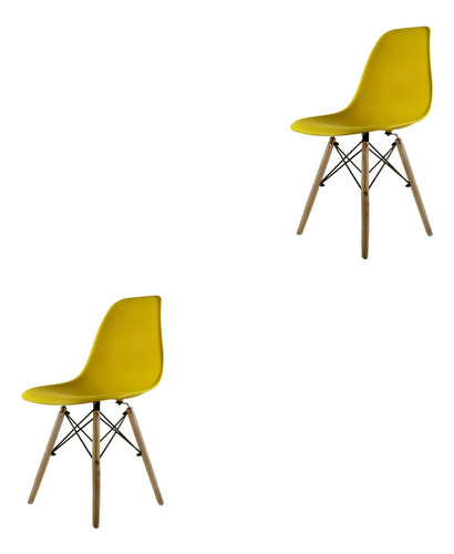 Juego De 2 Sillas Eames Oslo Modernas Para Comedor Oficina