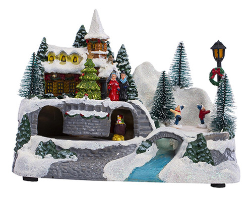 Christmas Snow House Winter Village Scene Cabina De