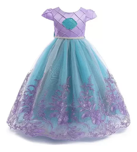 Conjunto Tutu da Pequena Sereia -roupa de Festa Bordado Luxo