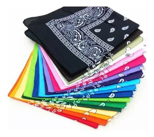 Pack De 12 Pañoletas Bandanas 50 X 50 Cm