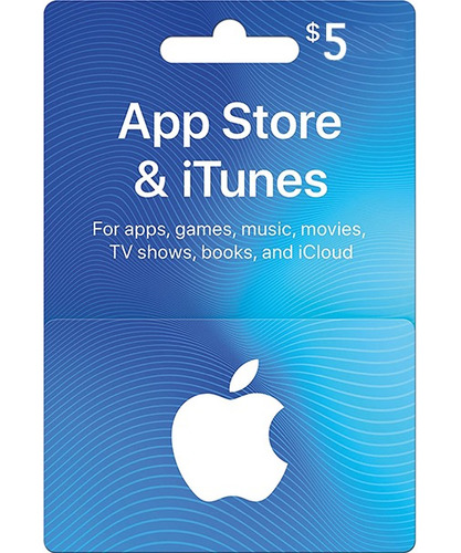 Código Tarjetas Itunes, Apps, Mac De $5 De Apple Store Usa