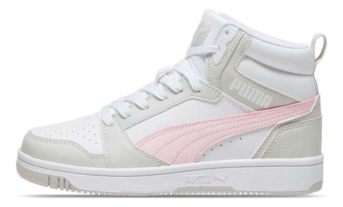 Tenis Puma Rebound Mid V6 Blanco-gris Rosa , 39383104