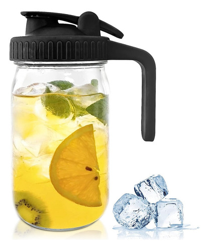 Bote De 32 Oz Con Tapa For Verter, Jarra De Vidrio Con Tapa