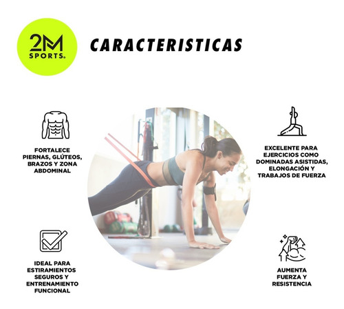 Imagen 6 de 8 de Banda Elastica Dominadas Cinta Resistencia Baja Ejercicio