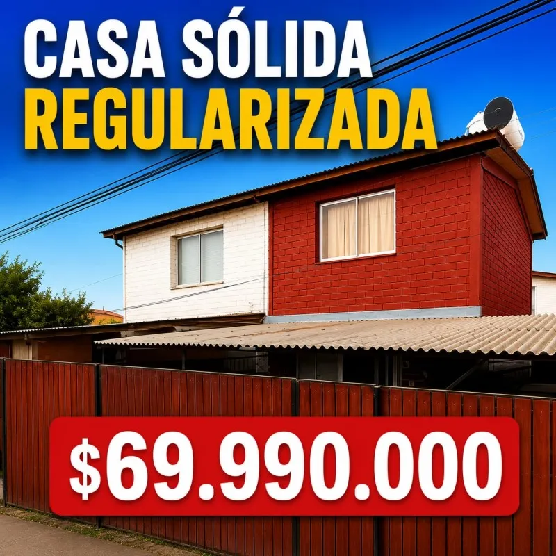 Imagen 1 de 16 de Casa Sólida Y Regularizada En Melipilla| 3d+estacionamiento