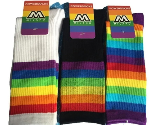 6 Calcetines Medias Pride Lgtb - Algodón Arcoíris - Unisex