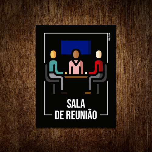 Kit 3 Placa Sinalização - Setor Sala De Reunião