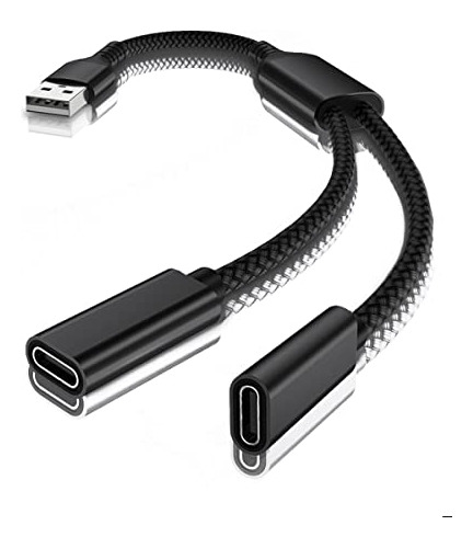Usb Male To Double Usb C Female Adapter,type A Charger Cable