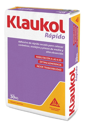 Pegamento Klaukol Rápido Rapida Habilitacion Fraguado Rapido