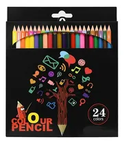 Comprar Set 24 Lapices Colores Surtidos Dibujo Pintura Escolar Trazo Colores - 279027