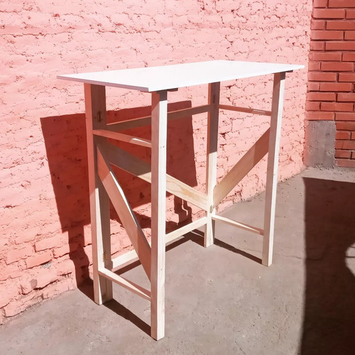 Mesa Alta Plegable De Madera De Pino