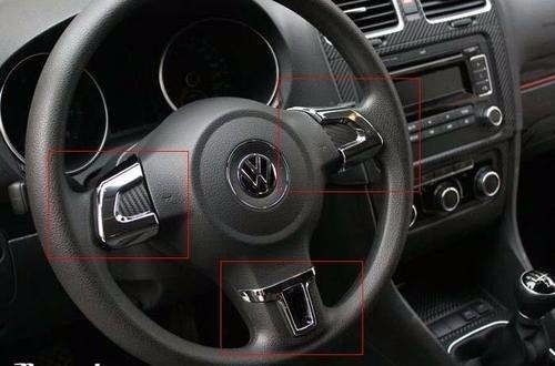 Aplique De Volante Volkswagen Vw Bora Gol Trend - 3 Piezas -