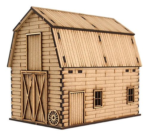 1/72 Casa De Madera En Miniatura Interactiva Para Maqueta De