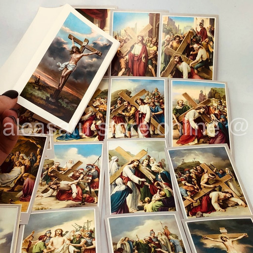 15 Estampas Via Crucis Resureccion Cristo (made In Italy)
