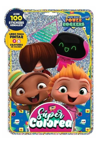  Libro Para Pintar Super Colorea Mini Beat Power Rockers