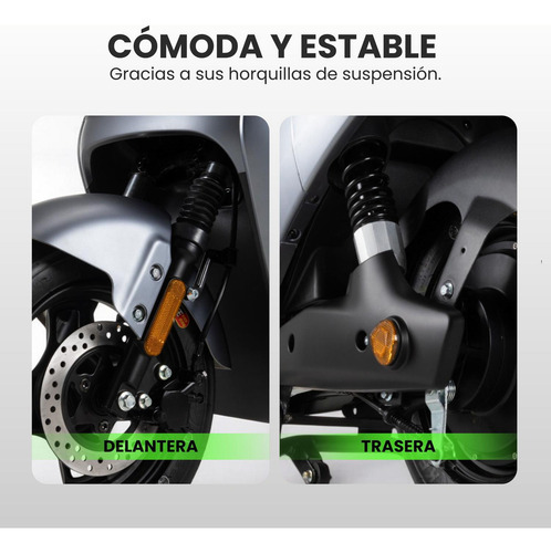 Bicicleta Eléctrica Motobici Neon EBIKE Vel Max 47 Km/h Motor 800w Frenos Disco Tambor Cuadro de Acero Color Gris