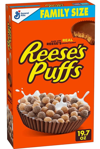 Reese's Puffs Cereal Chocolate Peanut Butter, With Whole Gra