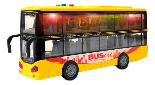 Autobus Colectivo 2 Pisos A Friccion C/ Luces Sonidos Tun