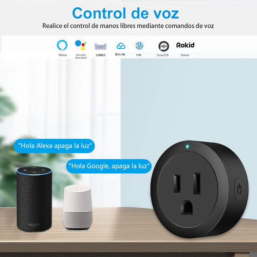 Enchufe Inteligente Wifi 10a Control Remoto Por Voz 2 Unidad