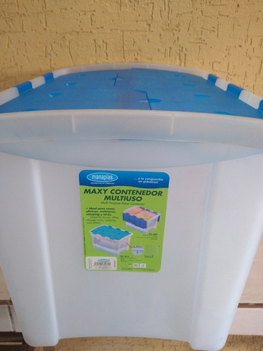 Contenedor Plastico Multiuso Manaplas 52 Litros