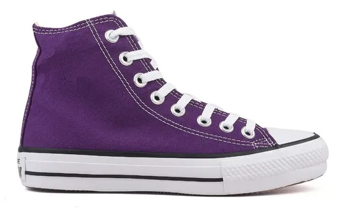 ALL STAR CHUCK TAYLOR PLATAFORMA MOVE PRETO LUA ROXA CANO LONGO INFANTIL