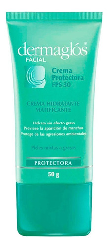 Crema Protectora con FPS 30 Dermaglós para piel grasa/mixta de 50g