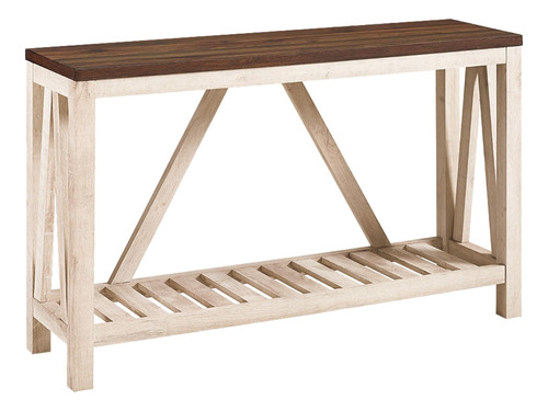 Walker Edison Modern Farmhouse Accent, Mesa Auxiliar Para Sa