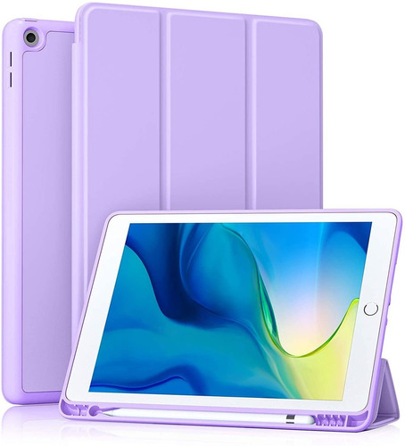 Funda Para iPad 8va/7ma Generacion C/porta Lapiz Lavanda