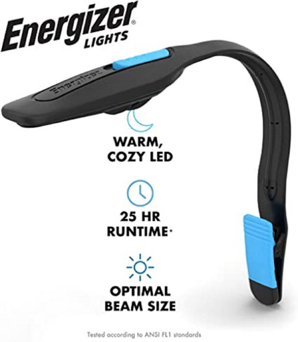 Imagen 2 de 4 de 1 X Linterna Energizer Luz Lectura Book Light Led Con Clip
