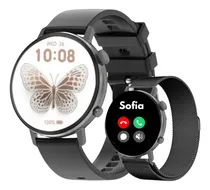 Comprar Reloj Inteligente Mujer Smartbit S2 Pro Negro Smartwatch Redondo Elegante Llamadas Mensajes Deportivo Compatible Con Android E Ios Bluetooth Digital Doble Malla