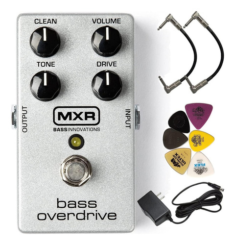 Briskdrop Mxr M89 Bass Overdrive Con 2 Cables De Conexión