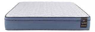King Koil Comfort Aspen colchón de resortes 2 1/2 Plazas de 140cm 190cm 26cm con europillow color blanco y azul