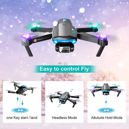 Mini dron con cámara para adultos y niños, drones con cámara 4K con funda  de transporte, dron plegable con control remoto, juguetes de regalo