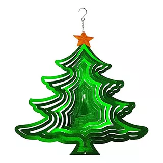 Wind Spinner 3d Stainless Steel Christmas Decoration Ga...