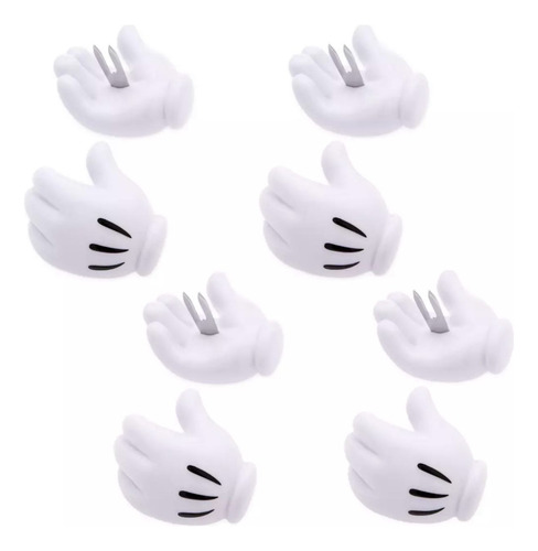 Set De Pinchos Para Choclo Mickey Mouse Disney Original Blanco Guante Mickey Mouse