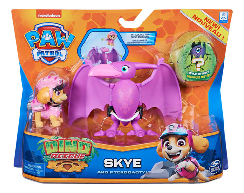 Figura Skye Y Su Terodactilo Dino Rescue Paw Patrol.