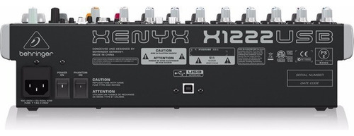 Behringer X1222usb Mixer Consola Mezcladora 12 Entradas