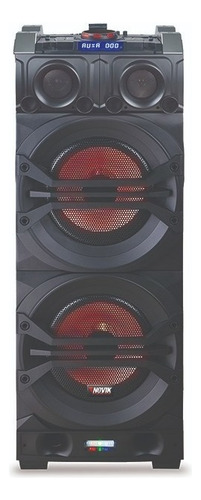 Parlante Portatil Torre De Audio Bluetooth Novik Reactor Dj Color Negro